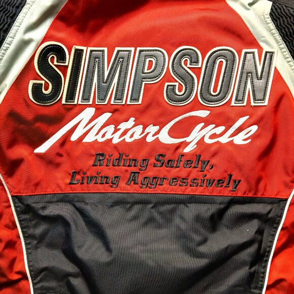 SIMPSON Leather Motorcycle Racing Jacket - Picture 3 of 14